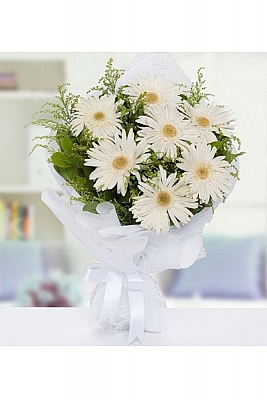 Beyaz Gerbera Buketi